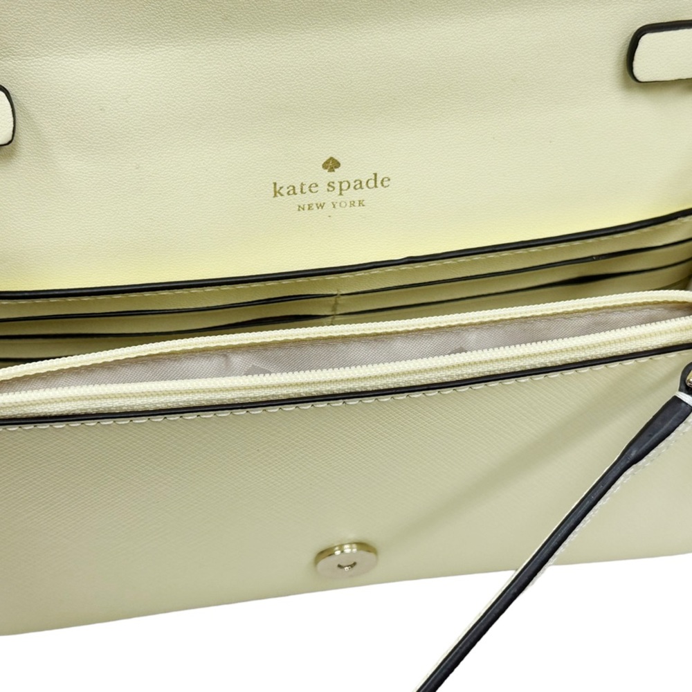 Kate Spade Staci Small Flap Chain Crossbody Lemon Fond Yellow - Picture 7 of 7